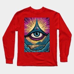 All Seeing Eye The Psychedelic Reality of Our Time Long Sleeve T-Shirt